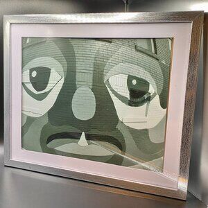 Framed Black and White Portrait of Urban Street Art Photography 🖼️